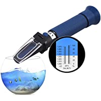 Los mejores  - AUTOUTLET Refractómetro de Salinidad Probador de Salinidad para Acuario con ATC y Escala Dual 0-100 ‰ y 1.000-1.070…